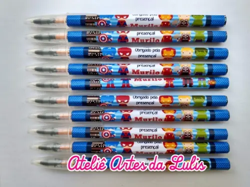 Caneta Personalizada Heróis Baby