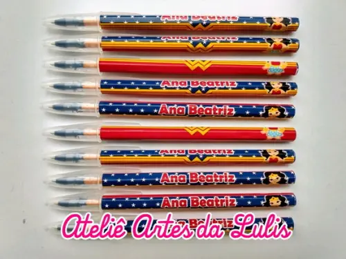 Caneta Personalizada Mulher Maravilha Baby