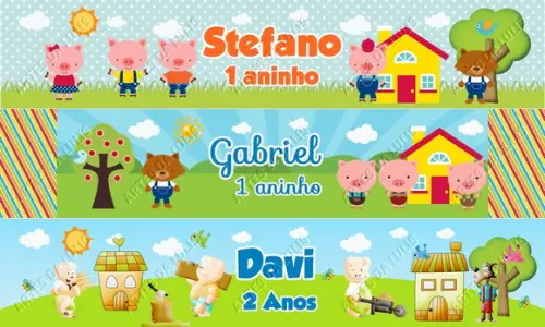 Caneta Personalizada os 3 Porquinhos