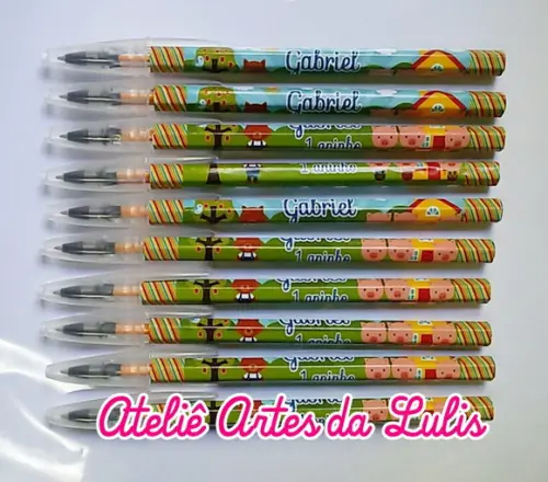 Caneta Personalizada os 3 Porquinhos