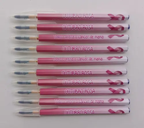 Caneta Personalizada Outubro Rosa