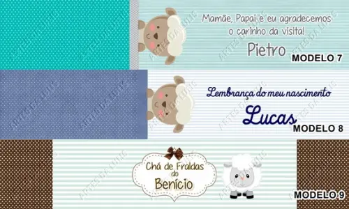 Caneta Personalizada Ovelhinha Menino