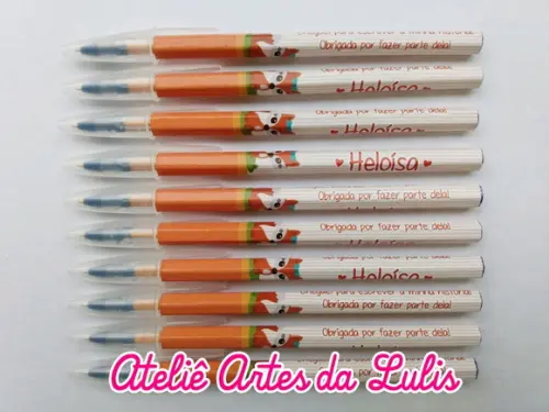 Caneta Personalizada Raposinha Menina