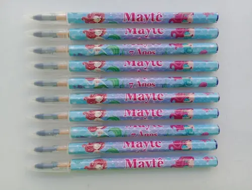 Caneta Personalizada Sereia Aquarela