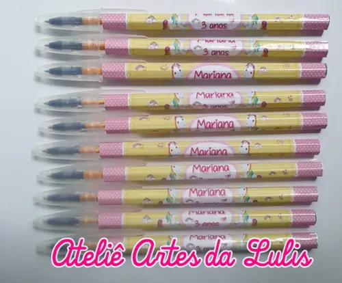 Caneta Personalizada Unicórnio