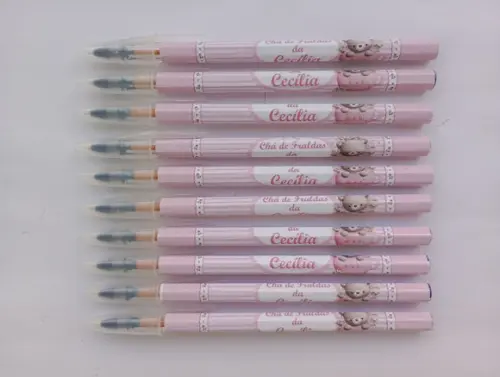 Caneta Personalizada Ursinha Rosa