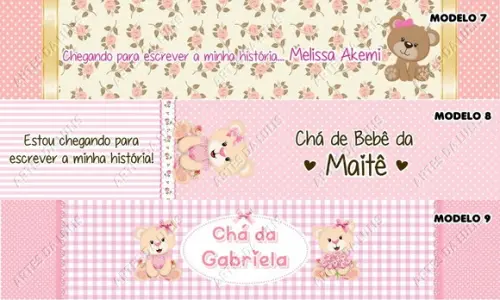 Caneta Personalizada Ursinha Rosa