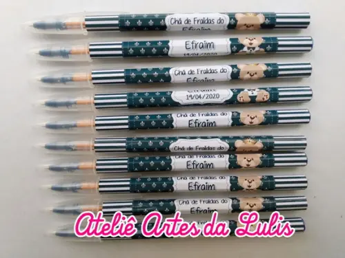 Caneta Personalizada Ursinho Rei Marinho