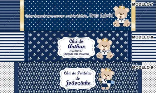 Caneta Personalizada Ursinho Rei Marinho