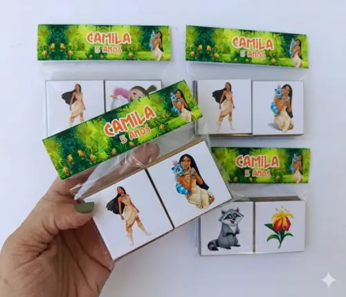 Jogo da Memória em mdf Personalizado Pocahontas