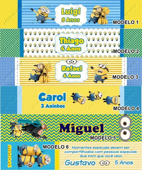 Jogo da Memória em mdf Personalizado Minion