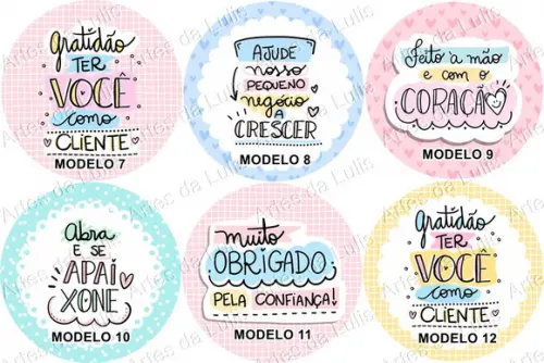 Kit 100 Adesivo para Clientes