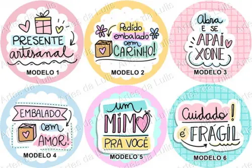 Kit 100 Adesivo para Clientes