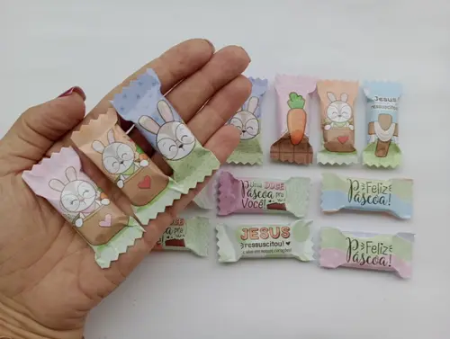 Kit 50 Balas Tema Páscoa