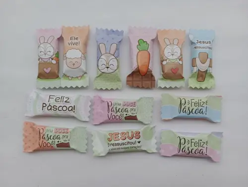 Kit 50 Balas Tema Páscoa