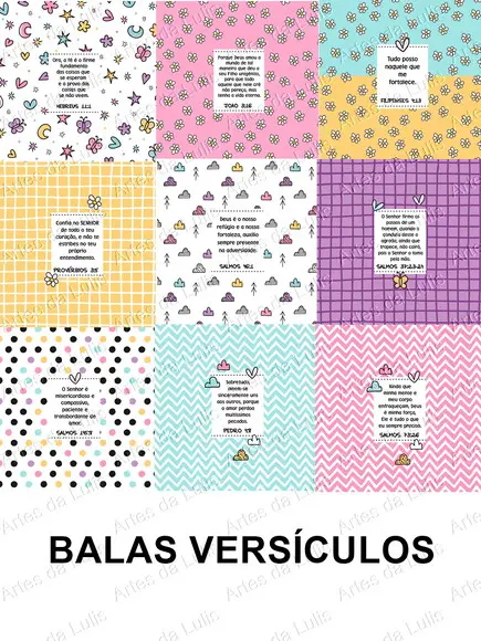 Kit 50 Balas Tema Vesículos