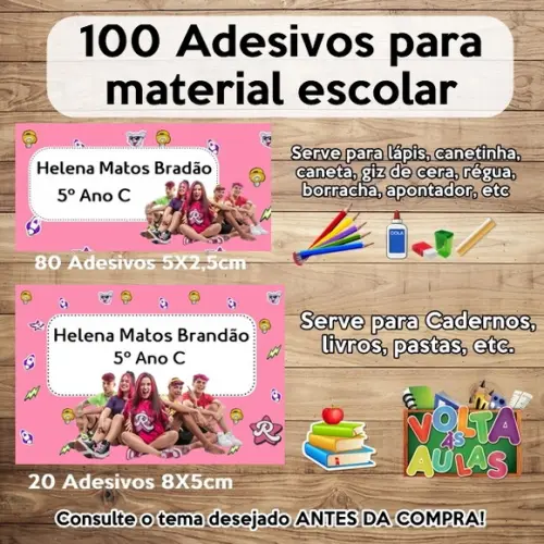 Kit Adesivo Escolar Emilly Vick