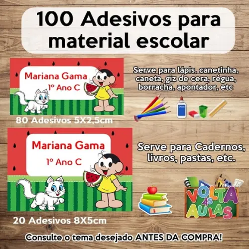 Kit Adesivo Escolar Magali