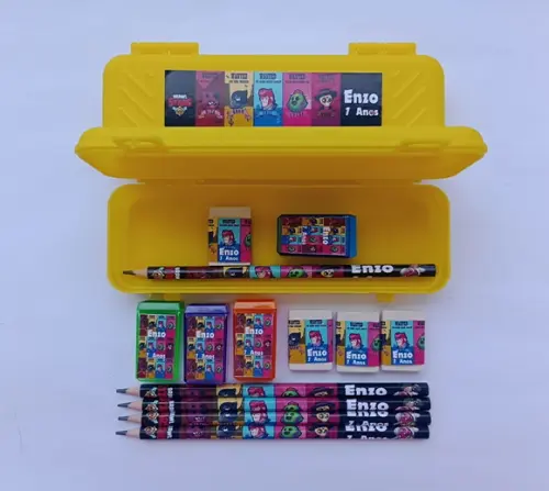 Kit Escolar com Estojo Brawl Stars
