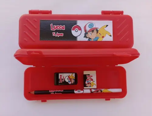 Kit Escolar com Estojo Pokémon