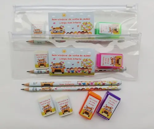 Kit Escolar Personalizado com Estojo