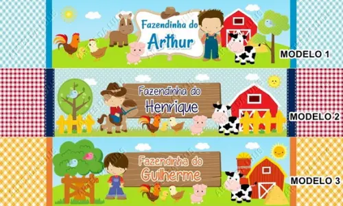 Kit Escolar Personalizado Fazendinha