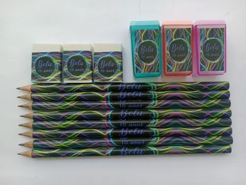 Kit Escolar Personalizado Neon