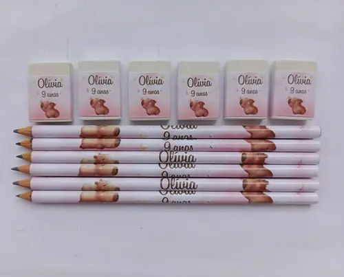 Kit Lápis com Borracha Capivara