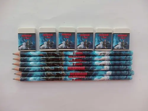 Kit Lápis com Borracha Como Treinar Seu Dragão