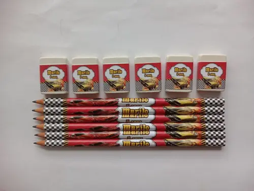 Kit Lápis com Borracha Hotwheels
