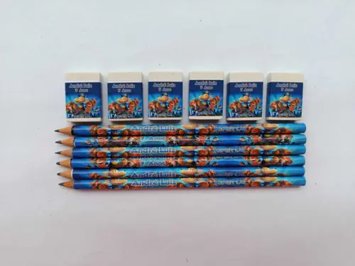 Kit Lápis com Borracha Homem Cão