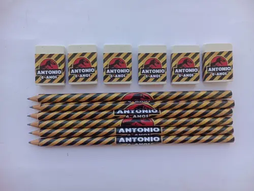 Kit Lápis com Borracha Jurassic Park Personalizada