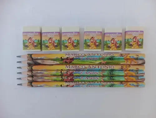 Kit Lápis com Borracha o Rei Leão Personalizada