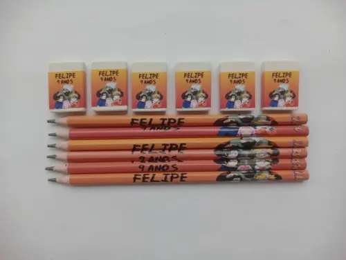 Kit Lápis com Borracha Naruto