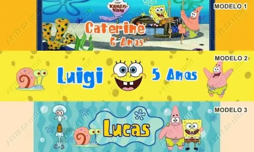 Kit Lápis com Borracha Personalizada Bob Esponja