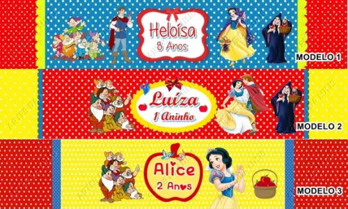 Kit Lápis com Borracha Personalizada Branca de Neve