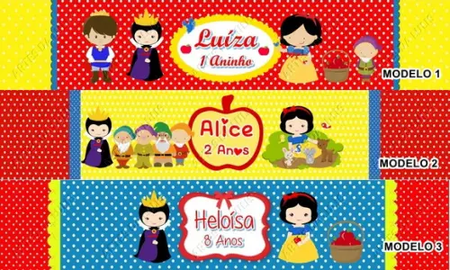 Kit Lápis com Borracha Personalizada Branca de Neve