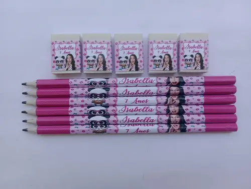 Kit Lápis com Borracha Personalizada Luluca