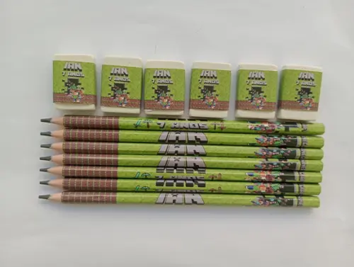 Kit Lápis com Borracha Personalizada Minecraft