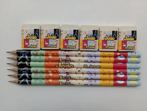 Kit Lápis com Borracha Personalizada Pokemon