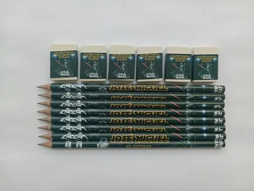 Kit Lápis com Borracha Personalizada Star Wars