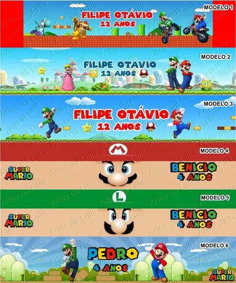 Kit Lápis com Borracha Personalizada Super Mario