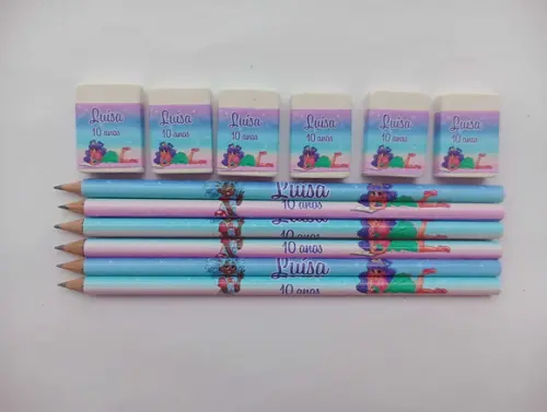 Kit Lápis com Borracha Princesa Desastrada