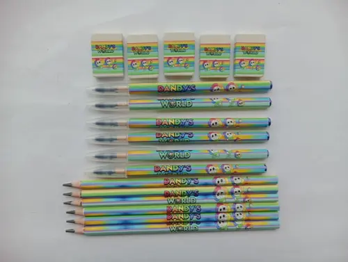Kit Lápis com Caneta e Borracha Dandy's World