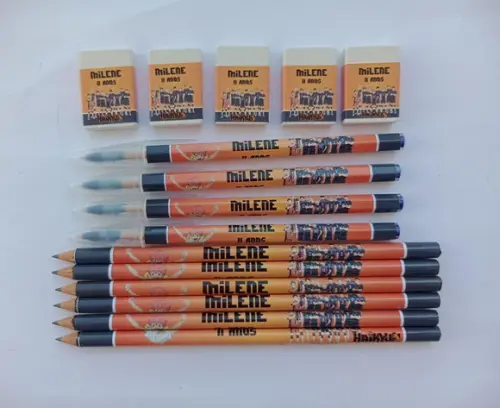 Kit Lápis com Caneta e Borracha Haikyuu