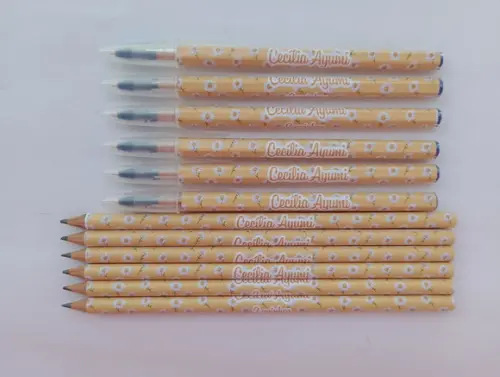 Kit Lápis com Caneta Margaridas