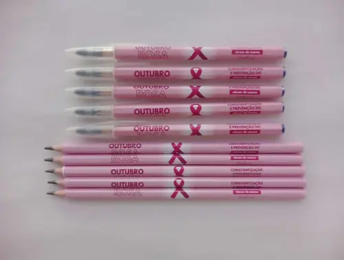 Kit Lápis com Caneta Outubro Rosa