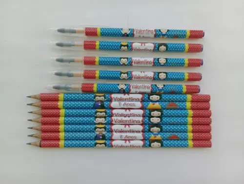 Kit Lápis com Caneta Personalizada Branca de Neve Baby