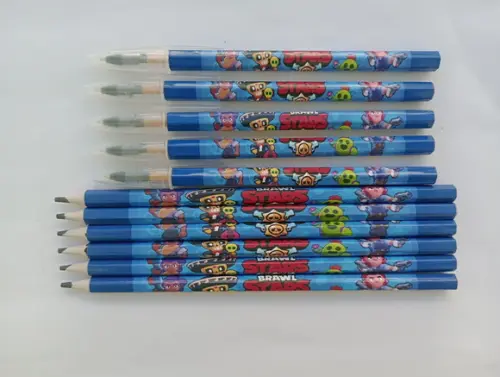 Kit Lápis com Caneta Personalizada Brawl Stars