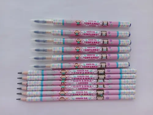 Kit Lápis com Caneta Personalizada Circo Menina